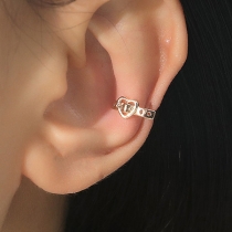 Retro Style Heart Waistband Shaped Stud Earrings