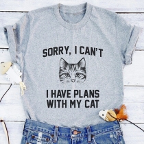 Sorry,  I can't-Shirt! -Casual Shirt with Short sleeve and round neck