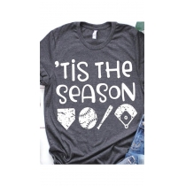 Casual Style Short Sleeve Round Neck Letters Printed Loose T-shirt