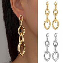 Punk Style Hollow Out Chain Pendant Earrings