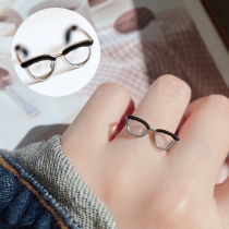 Cute Style Glasses Shaped Ring