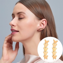 Sweet Style GOld/Silver-tone BUtterfly Shaped Ear Clips