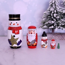 Creative Style Snowman Russian Nesting Doll Matryoshka Doll Home Decorations 5 pcs/Set