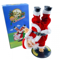 Electric Revolving Rotating Upside-down Santa Claus Toy Decoration