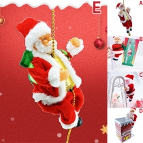 Electric Climbing Ladder Chimney Singing Santa Claus Toy