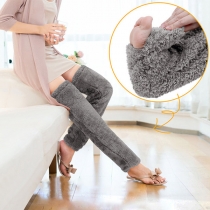 Chic Style Solid Color Plush Warm Leg Warmers