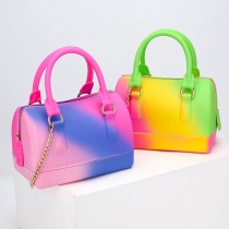 Fashion Colorful Contrast Color Handbag