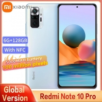 Redmi Note 10 Pro 6G RAM 128G ROM Smartphone 108MP Camera 5020mAh Battery 120HZ AMOLED Screen With NFC