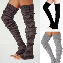 Fashion Solid Color Over-the-knee Socks Stockings