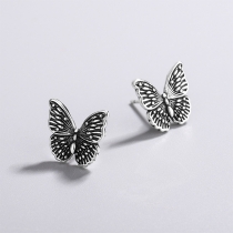 Retro Style Butterfly Shaped Stud Earrings