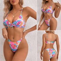Sexy Floral Printed Bikini Set