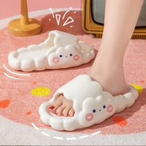 Cute cartoon cloud women non-slip slippers