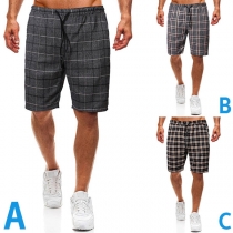 Casual Plaid Printed Shorts for Men