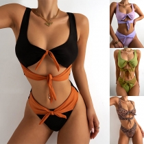 Sexy Self-tie Bikini Set