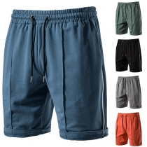 Casual Side Stripe Drawstring Shorts for Men