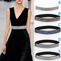 Fashion Bling-bling Sequin Elastic Belt/Girdle
