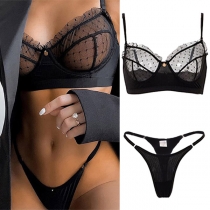 Sexy Lace Spliced Two-piece Lingerie Set