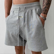 Casual Letter Printed Drawstring Shorts for Men