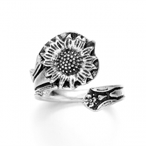 Vintage Sunflower Open Ring for Men and Women