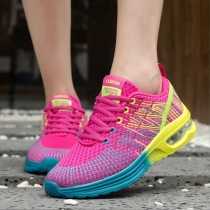 Multicolor Breathable Flyknit Sneakers Inner Height Increasing Shoes