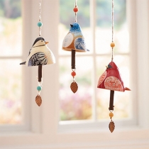 Bird Song Bell Garden Decoration-Hanging Rustic Wind Chime Handcrafted