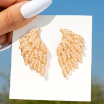 Fashion Rhinestone Wing Earrings