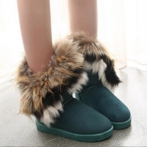 Faux fur Mid-tube Snow Boots Warm Cotton Boots