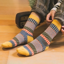 Vintage Totem Printed Knitted Socks-5 Pair/Set