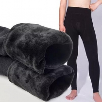 Winter Fleece Lined Leggings for Men - Thick Tights Thermal Pants （for weight 45kg-80kg ）