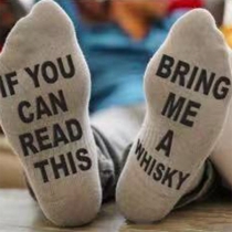 IF YOU CAN READ THIS, BRING ME A WHISKY-Letter Printed Socks
