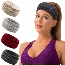 Fashion Plushed Lined Knitted Headband -2 Pair/Set