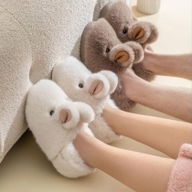 Cute Rabbit Warm Non-slip Thick Plush Slippers