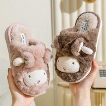 Cartoon Sheep Cute Parent-child Plush Slippers Household Cotton Slippers