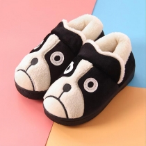 Cartoon Cat and Dog Children Warm Breathable Cotton Slippers