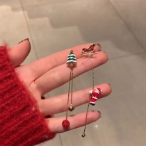 Santa Claus who can climb-Asymmetrical Christmas Earrings