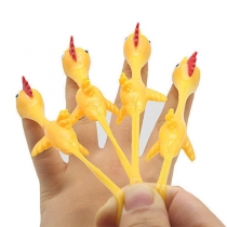 5 pieces/set Funny Catapult Flying Little Yellow Chicken Sticky Wall Party Toys