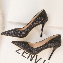 Pointy Toe Sexy Sequined High Heels