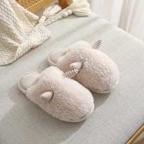 Cute Sheep Home Couple Fur Slippers