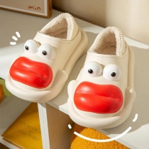 Funny Thick Red Lips Warm Thick Bottom Home Cotton Slippers