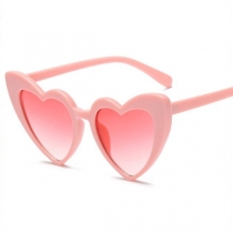 Heart shaped Sunglasses Peach Heart Big Frame Sunglasses