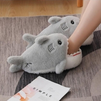 Funny Shark Indoor Thick Bottom Plush Cotton Slippers