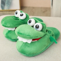 Funny Mouth Can Move Frog Warm Cotton Slippers