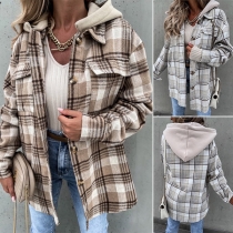 Vintage Checkered Jacket with Detachable Hoodie