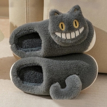 Cute Cat Plush Slippers Warm Cotton Slippers