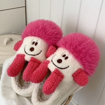Cute Cartoon Warm Funny Cotton Slippers Thick Soled Plush Home Shoes