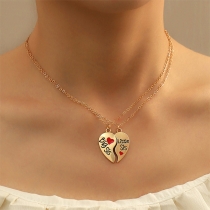 Fashion Big Sis-Little Sis Heart Pendant Necklace