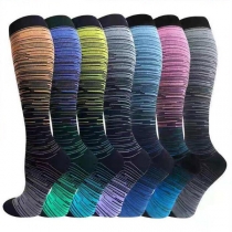 8 pairs/set Gradient MidCut  Nylon Socks
