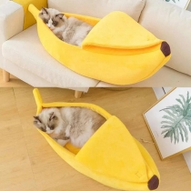 Cute Banana cat dog kennel small kennel with cover