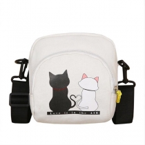 Cute Cartoon Couple Cat Bag