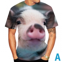 Fashion 3D Pig Printed Shirt for Women and Men